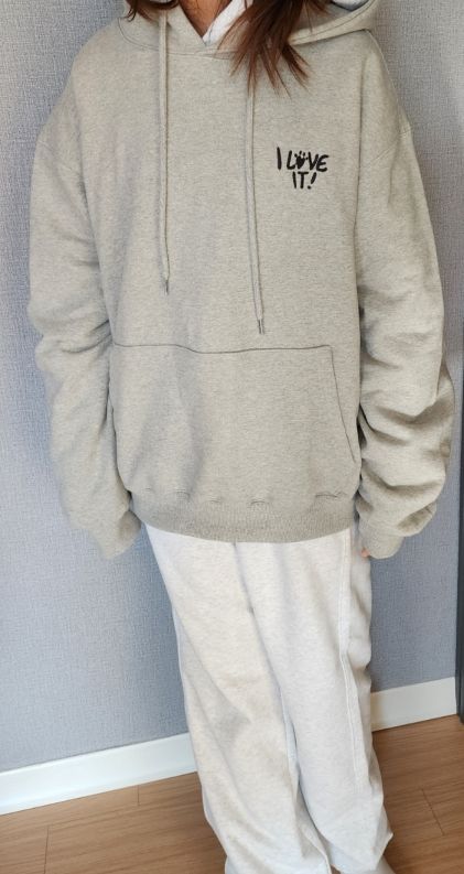 MUSINSA | CPGN STUDIO Hug Me Embroidered Hoodie Gray