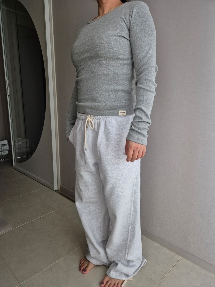 MUSINSA | GLOWNY G CLASSIC LONG SLEEVE (GRAY)