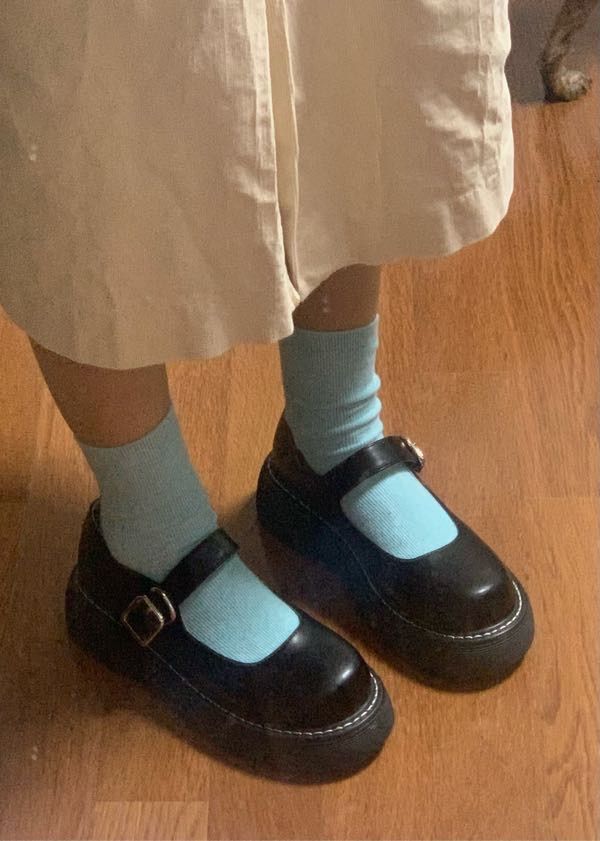 MUSINSA | SALT AND CHOCOLATE Round Toe Stitch Mary Jane