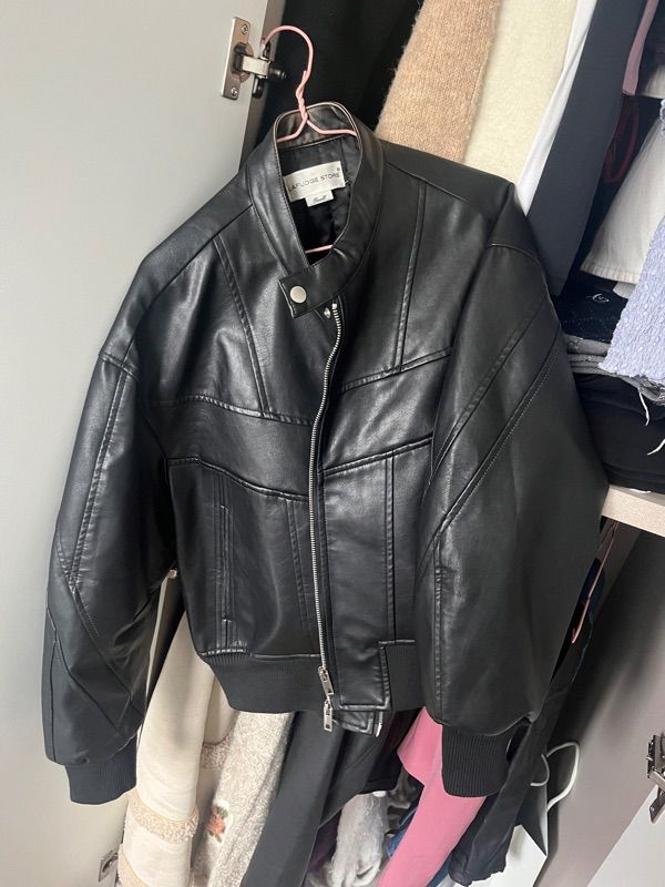 MUSINSA公式 | LAFUDGESTORE Buffing Leather Incision Biker Jacket_Black