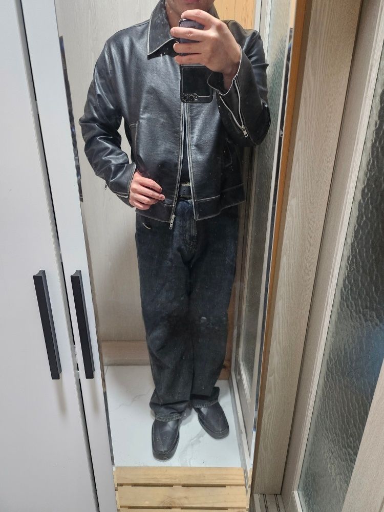 MUSINSA | DOFFJASON Washed Leather Heritage Single Jacket
