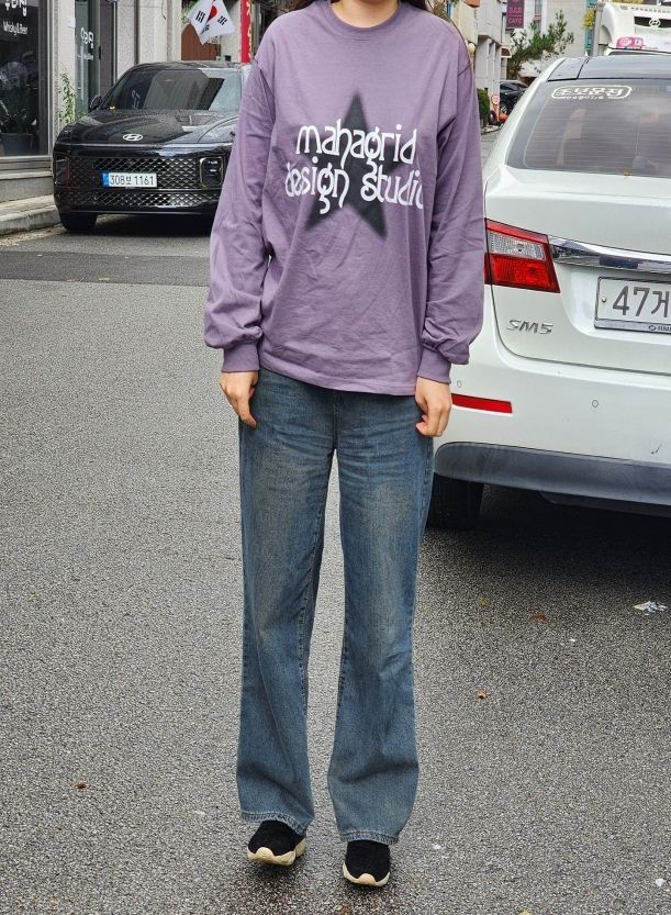 【mahagrid】23SS★ DIM STAR LS TEE MUSINSA | MAHAGRID DIM STAR LS T-Shirt PURPLE(MG2DSMT550A)