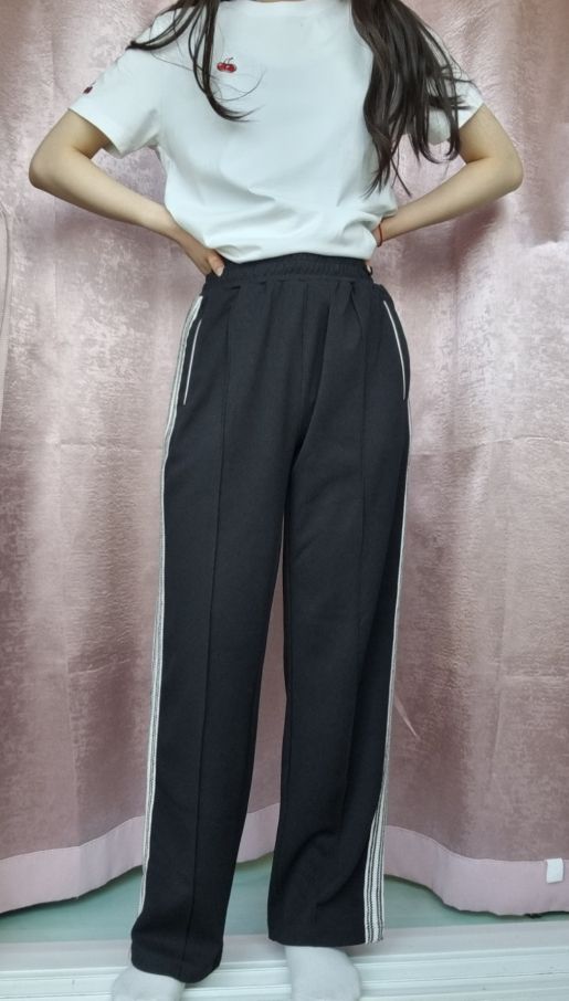 MUSINSA | KIRSH Cherry Lace Track Pants [Black]