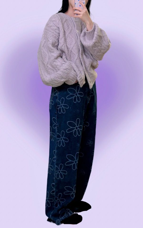 MUSINSA | ARCHIVE BOLD DAISY DENIM PANTS (LIGHT BLUE)