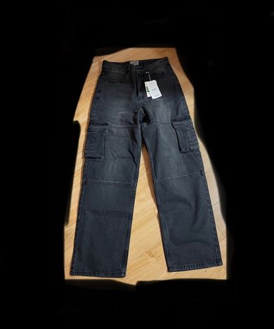 MUSINSA公式 | PHYPS PHYPS® DENIM WASHED CARGO PANTS BLACK