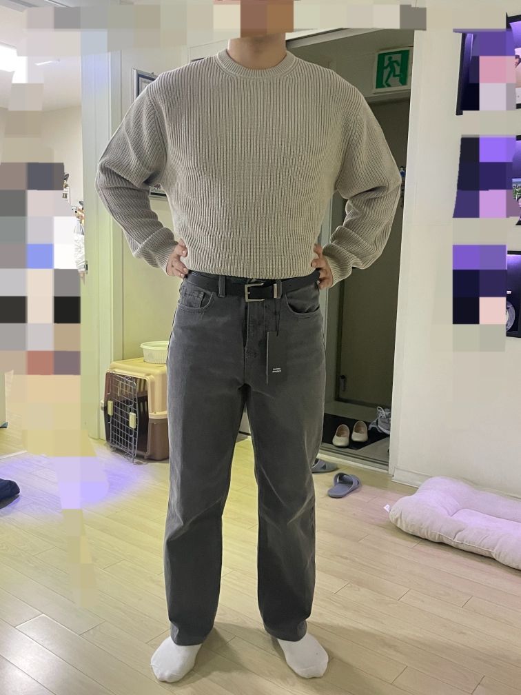 MUSINSA | MUSINSA STANDARD Loose Straight Denim Pants [Gray]
