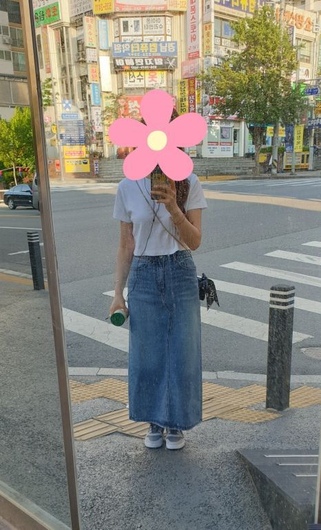 スカート musinsastandardwoman Women's Denim Maxi Skirt Deep Indigo MW MUSINSA | MUSINSA STANDARD WOMAN Women's Denim Maxi Skirt
