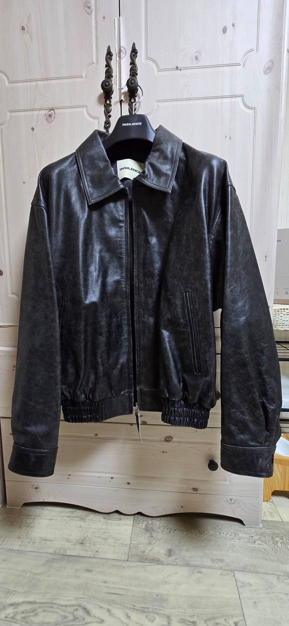 公式の店舗 MUSINSA公式 | INSILENCE Distressed Leather Jacket BLACK ジャケット・アウター