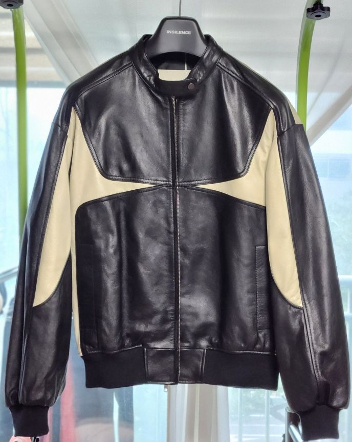 INSILENCE レザージャケット MUSINSA | INSILENCE Racing leather jacket BLACK