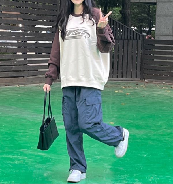 MUSINSA | CPGN STUDIO Shooting Logo Raglan Sweatshirt Navy
