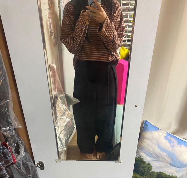 【AJO AJOBYAJO】24FW★ One Tuck Oversized Stripe Trousers MUSINSA | AJOBYAJO One Tuck Oversized Stripe Trousers [BLACK]