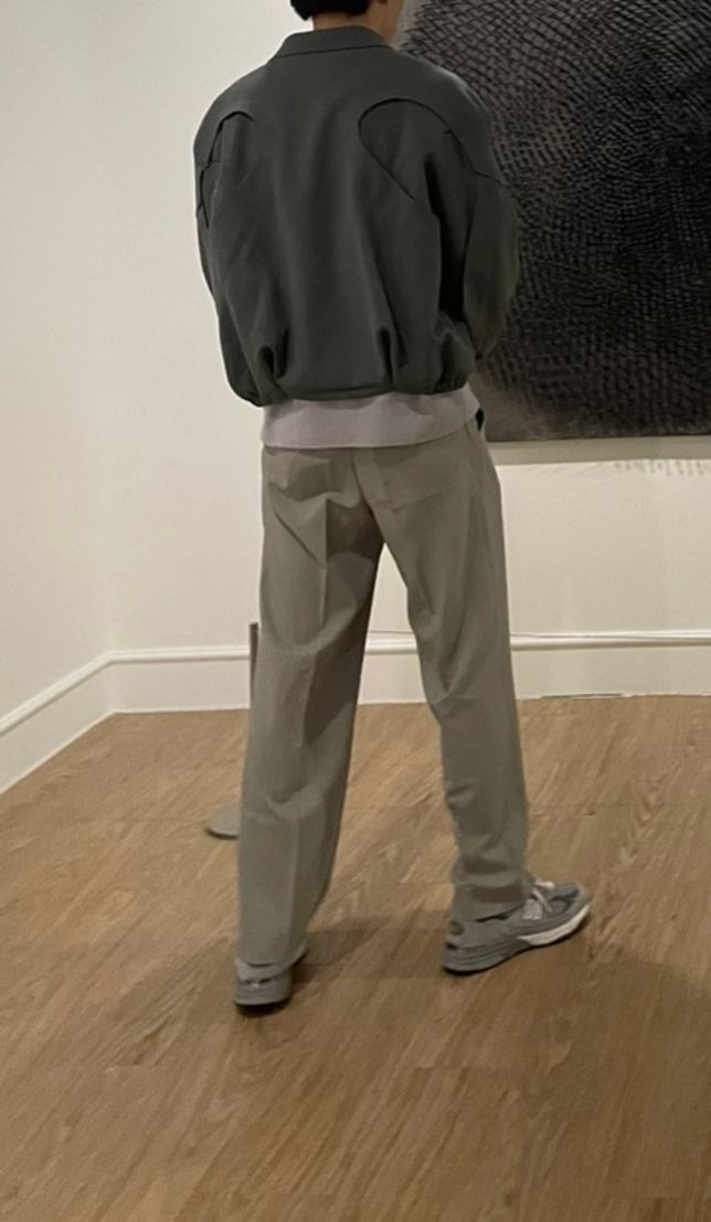 MUSINSA | COOR Twist Panel Blouson Jacket (Mint Gray)