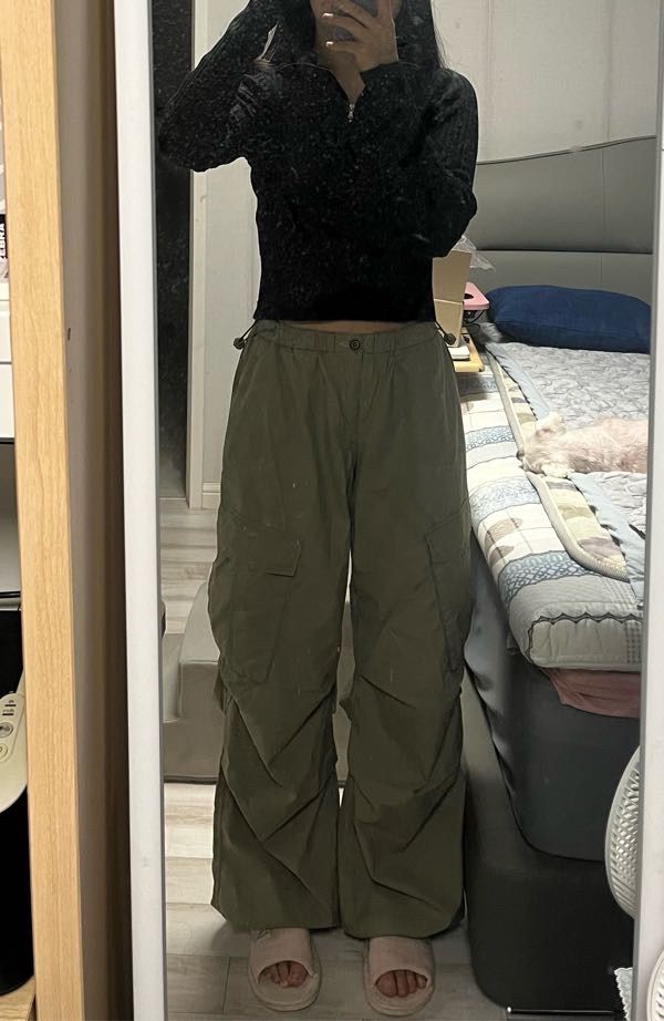 MUSINSA | ASIF CALIE PARACHUTE CARGO PANTS KHAKI