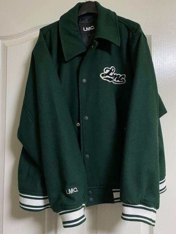 MUSINSA | LMC CLASSIC WOOL VARSITY JACKET dark green