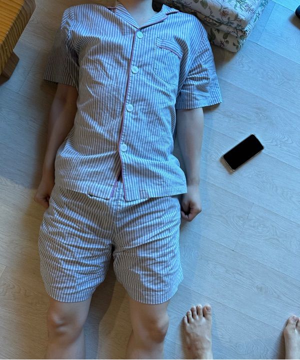 MUSINSA | JO'S LOUNGE (couple) Blue Mountains Short Pajama Set