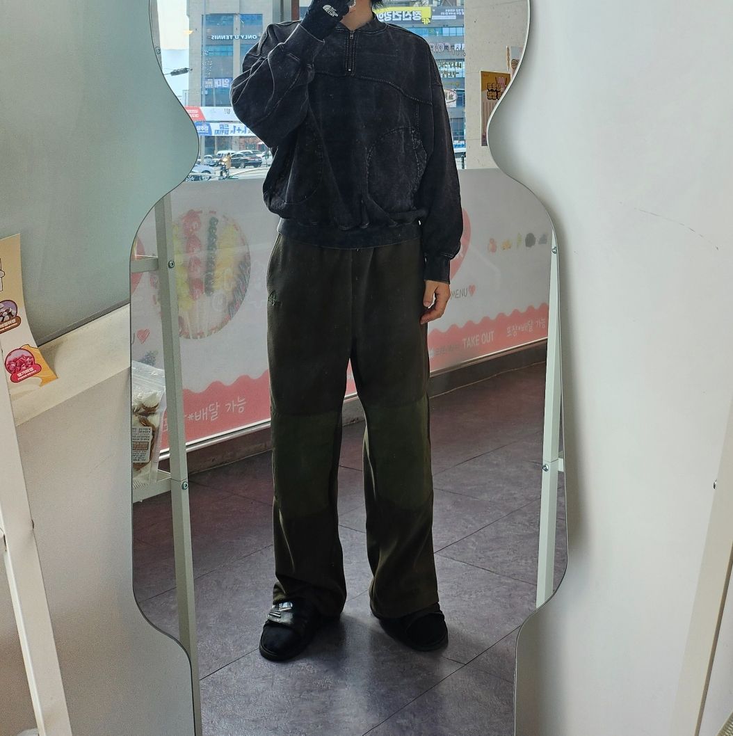 MUSINSA | YESEYESEE YES Washing Half-zip Gun metal