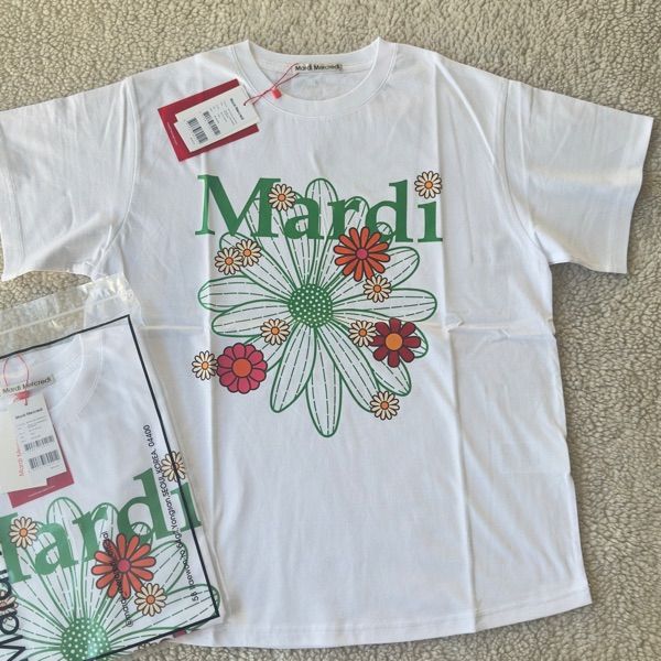 MUSINSA | MARDI MERCREDI TSHIRT FLOWERMARDI BLOSSOM_WHITE GREEN
