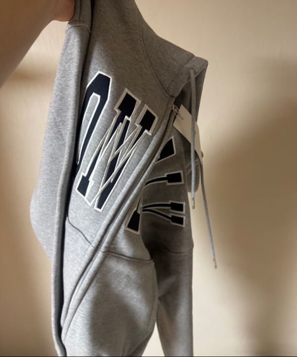 MUSINSA公式 | NOHANT LONELY/LOVELY FLUFF HOODIE ZIP-UP GRAY NAVY