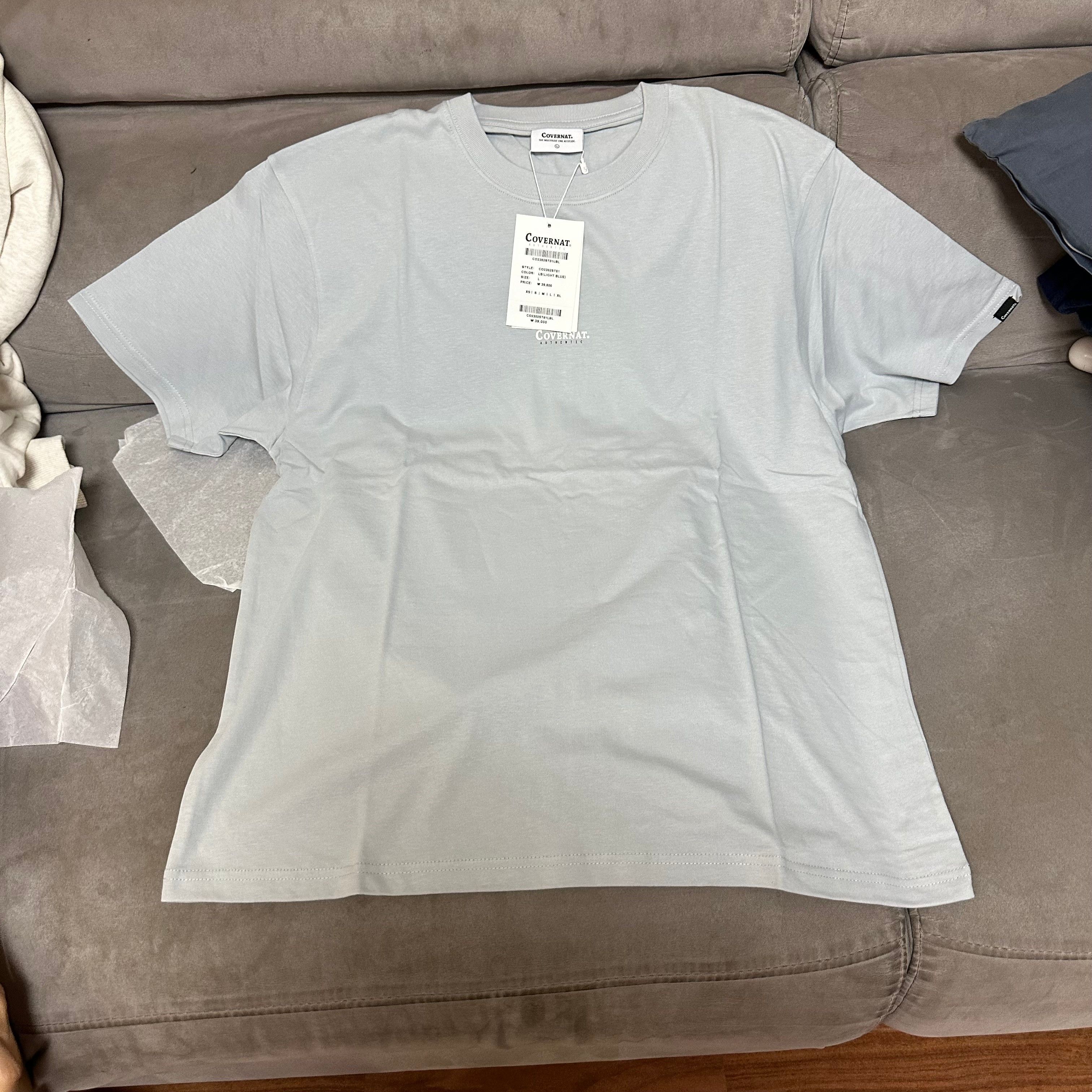 MUSINSA | COVERNAT Small Authentic T-Shirt Light Blue