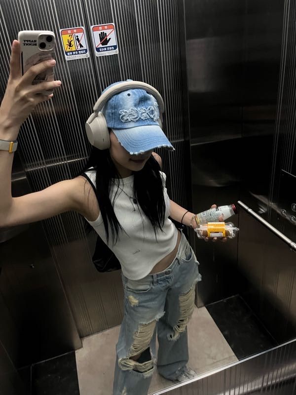 MUSINSA公式 | 2000ARCHIVES Roses Denim Ball Cap