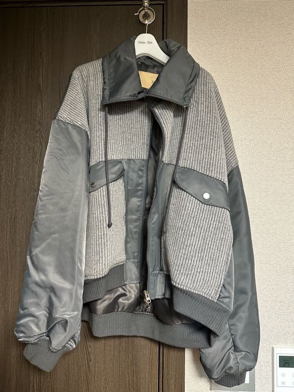 ジャケット・アウター Matin Kim blouson jacket Free size MUSINSA | MATIN KIM UTILITY KNIT Jacket FOR MEN IN GRAY