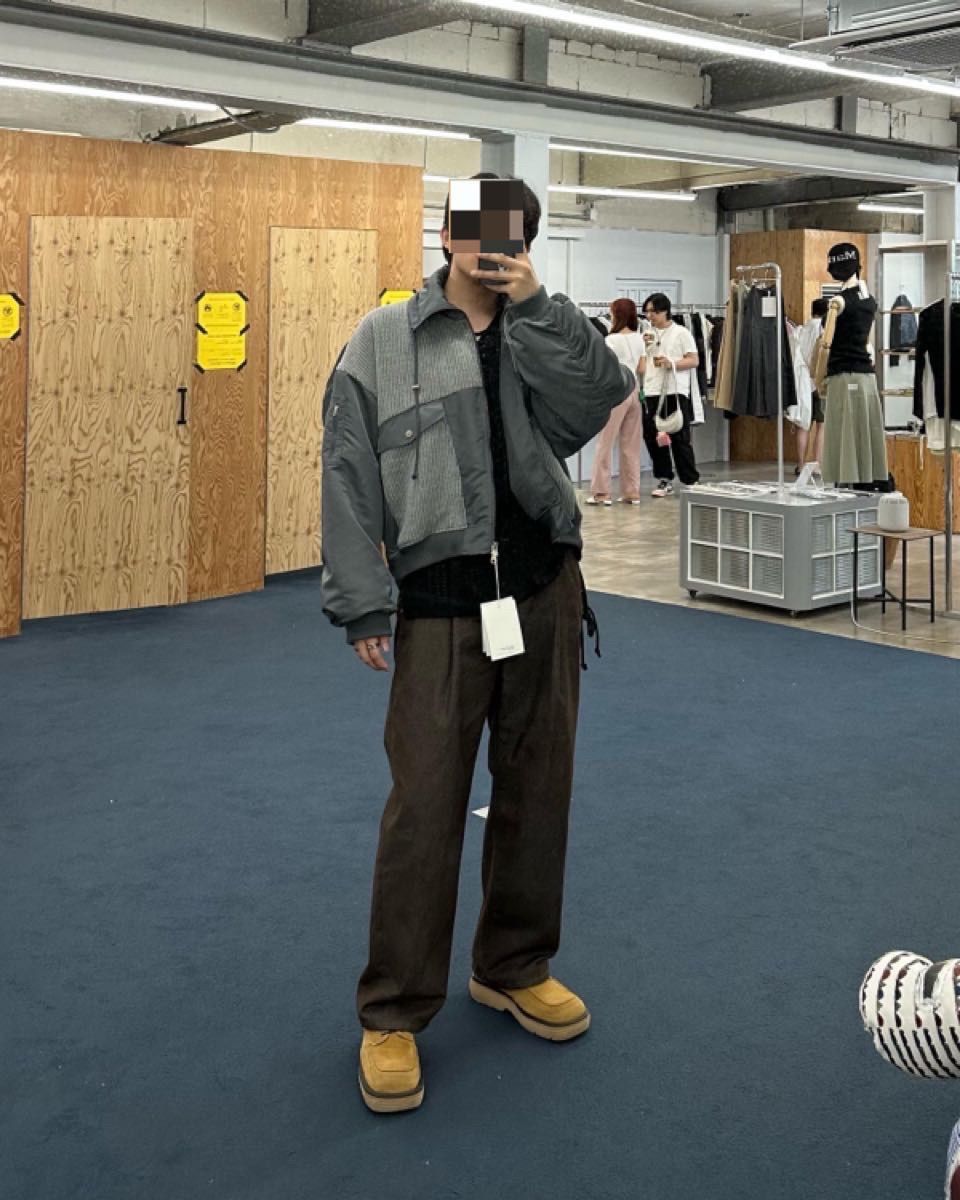 MUSINSA公式 | MATIN KIM UTILITY KNIT JUMPER FOR MEN IN GREY