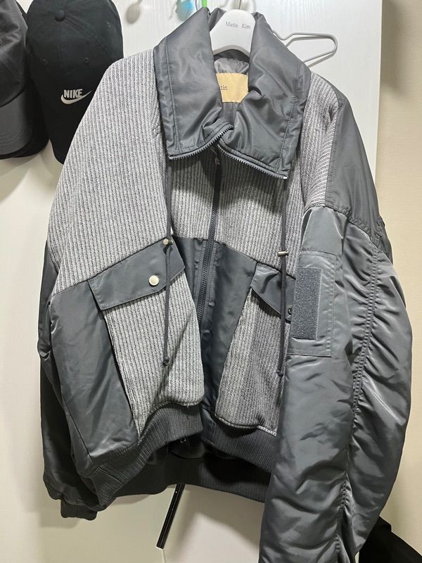 MUSINSA | MATIN KIM UTILITY KNIT Jacket FOR MEN IN GRAY