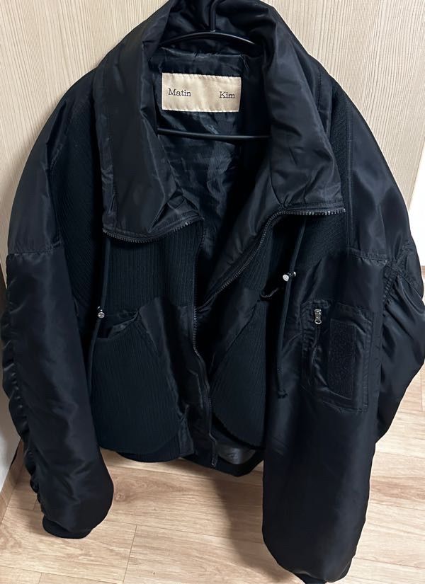 MUSINSA公式 | MATIN KIM UTILITY KNIT JUMPER FOR MEN IN BLACK