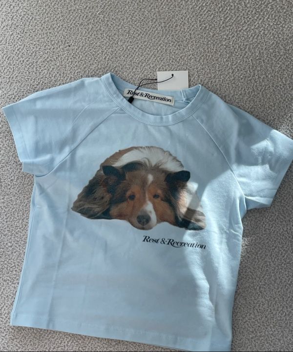 MUSINSA | REST&RECREATION RIRI Cropped T-Shirt SkyBLUE