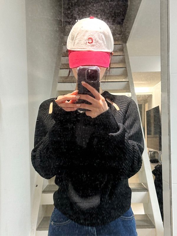 MUSINSA | CLOVE Basic Fit Ball Cap Colorblock (Red)