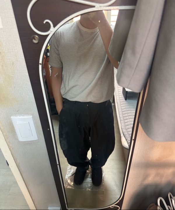 MUSINSA | ANOTHER OFFICE Santiago Officer Pants (Almost Black)
