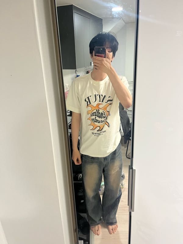 Tシャツ・カットソー SATUR Sun Retro Graphic Short Sleeve T-Shirt Charcoal Ivory MUSINSA | SATUR (W) Sun Retro Graphic Short Sleeve T-shirt