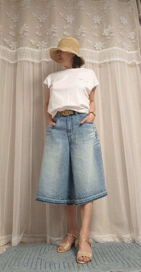 MUSINSA公式 | SATUR Gabon Denim Bermuda Pants Light Blue