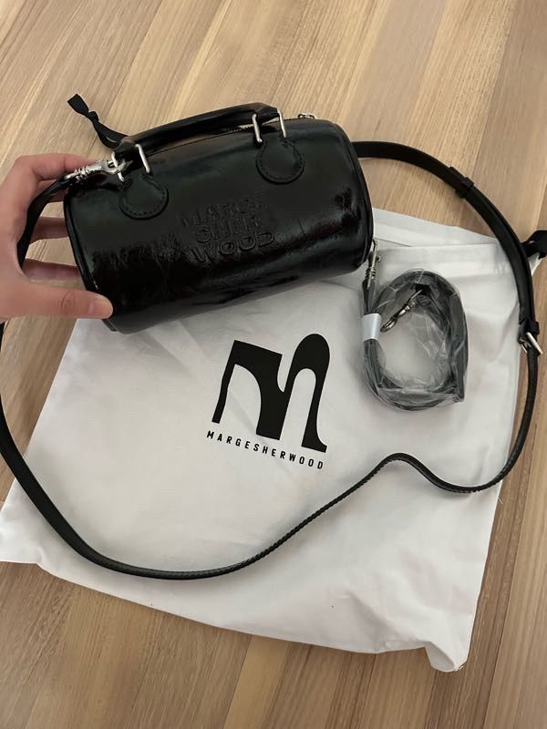 MUSINSA | MARGESHERWOOD LOG BAG - black crinkle