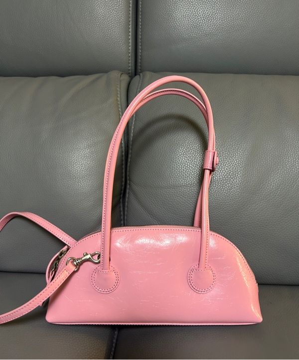 ☆MARGE SHERWOOD☆ BESSETTE SHOULDER STRAP candy pink crin MUSINSA | MARGESHERWOOD BESSETTE SHOULDER + STRAP - candy