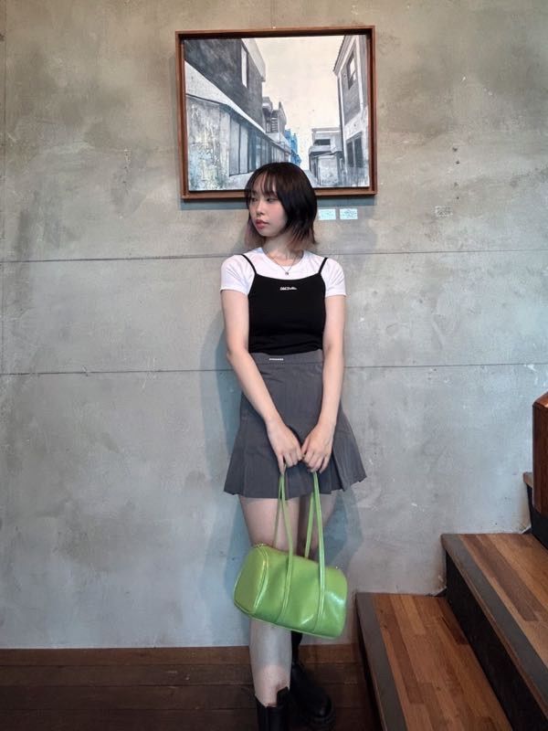 MUSINSA公式 | AVANDRESS Stacey Pleated Skirt CHARCOAL
