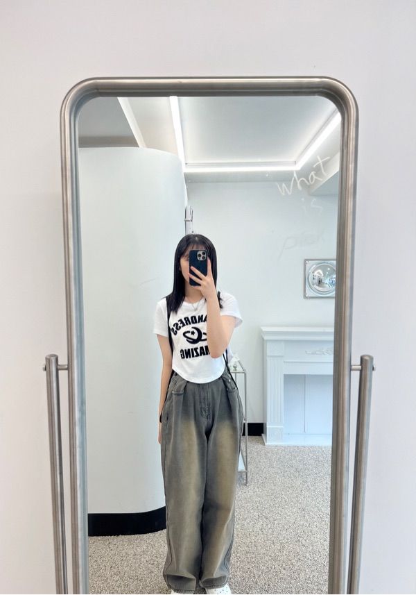 MUSINSA | AVANDRESS BUCKLE WIDE DENIM PANTS WASHING GRAY