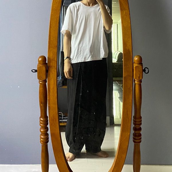 MUSINSA | ANGLAN Long Tuck Wing Balloon Pants - Black