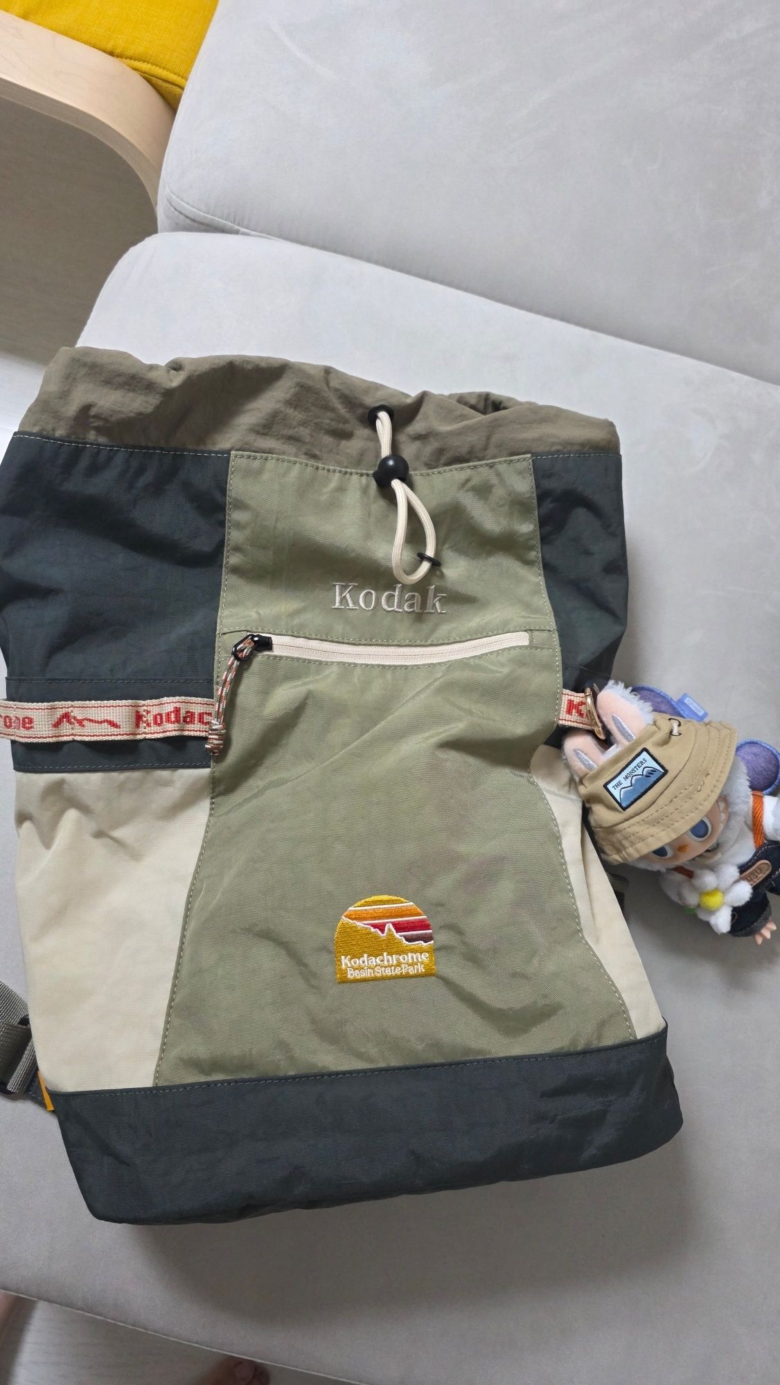 MUSINSA | KODAK Kodachrome Bucket Backpack KHAKI