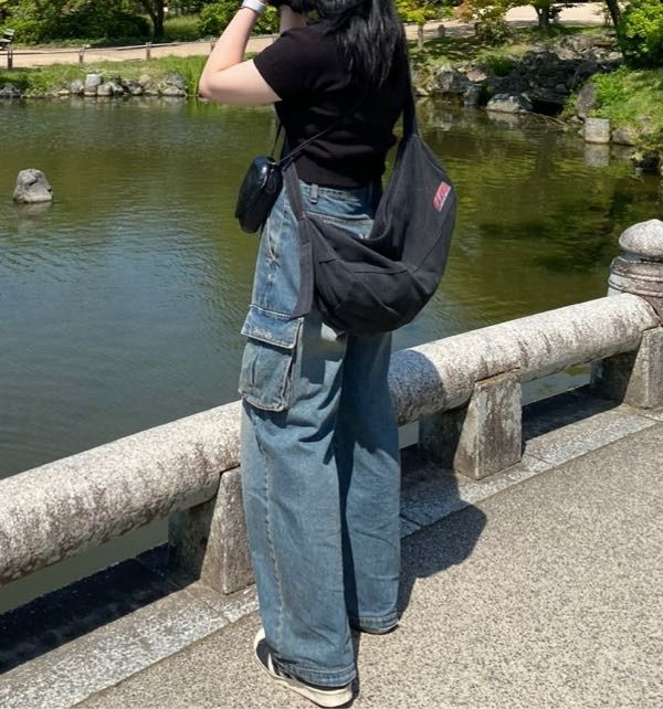デニム・ジーパン ODD STUDIO Sand Washing Cargo Wide Denim Pants MUSINSA | ODDSTUDIO Sand Washing Cargo Wide Denim Pants - BLUE