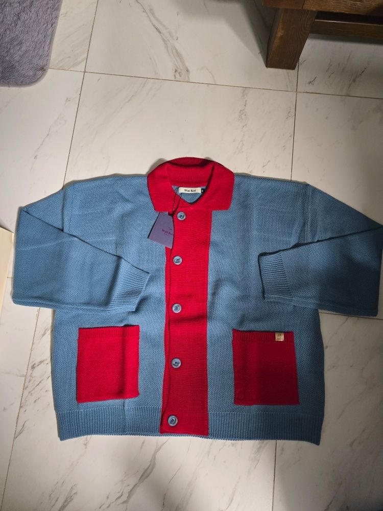カーディガン Wai Kei Two tone collar cardigan BMY153 Wai Kei Two tone collar cardigan BMY153 (Wai Kei