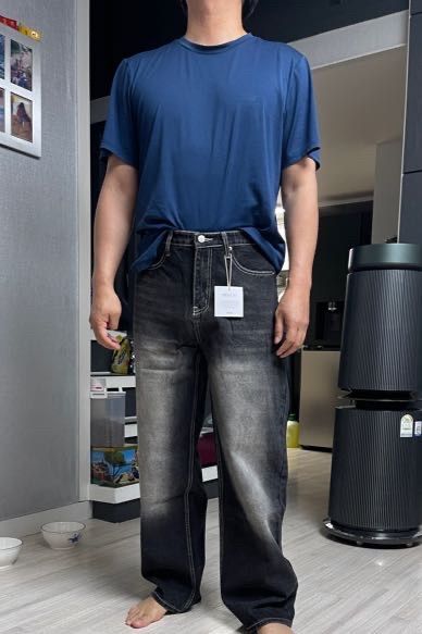 MUSINSA公式 | TRILLION Front Washing Wide Denim Pants_NORMAL