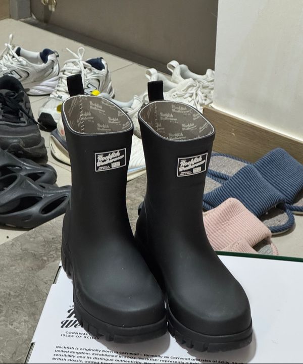 MUSINSA | ROCKFISH WEATHERWEAR PLATFORM RAIN BOOTS MIDDLE - 4 colors