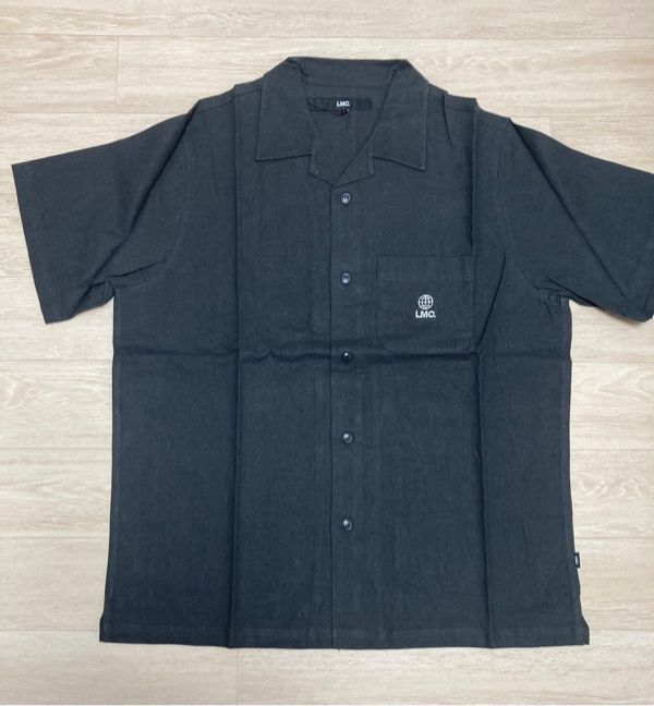 [ LMC]★GLOBE LINEN SHORT SLV SHIRT MUSINSA | LMC GLOBE LINEN SHORT SLV SHIRT black