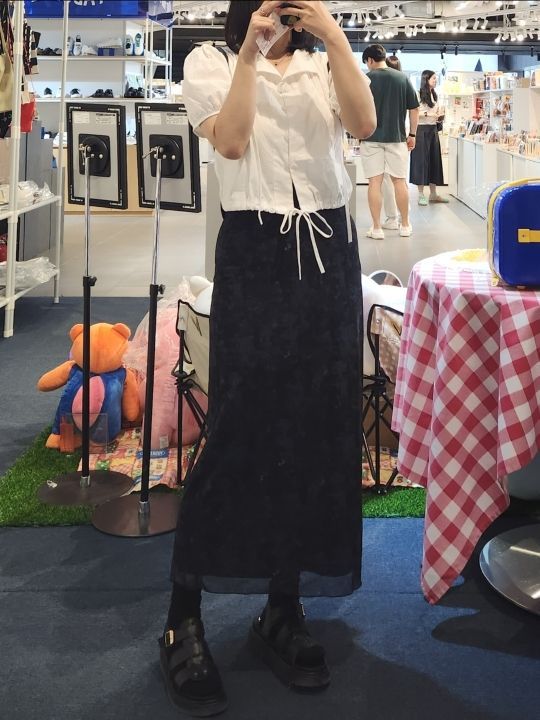 ●High School Disco● Fog Long Mesh Skirt_Pink MUSINSA公式 | HIGH SCHOOL DISCO Fog long mesh skirt_pink flow
