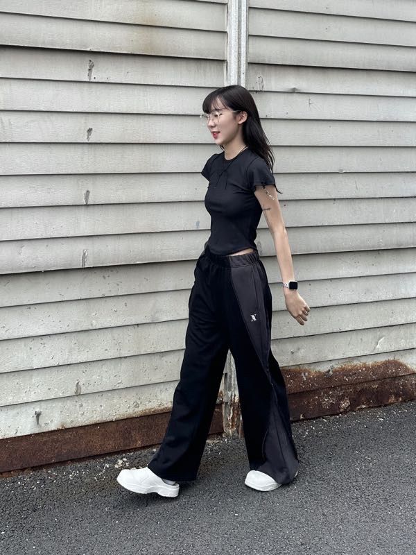 [AVANDRESS]Optical Side Wide Pants ★人気★ AVANDRESS☆韓国☆人気☆Optical Side Wide Pants /追跡あり