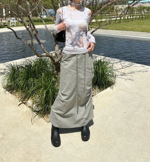 ☆韓国の人気☆【NACHE】☆CUT-OUT SLIM FIT LONG SLEEV.E☆ CUT-OUT SLIM FIT LONG SLEEVE WHITE - NACHE