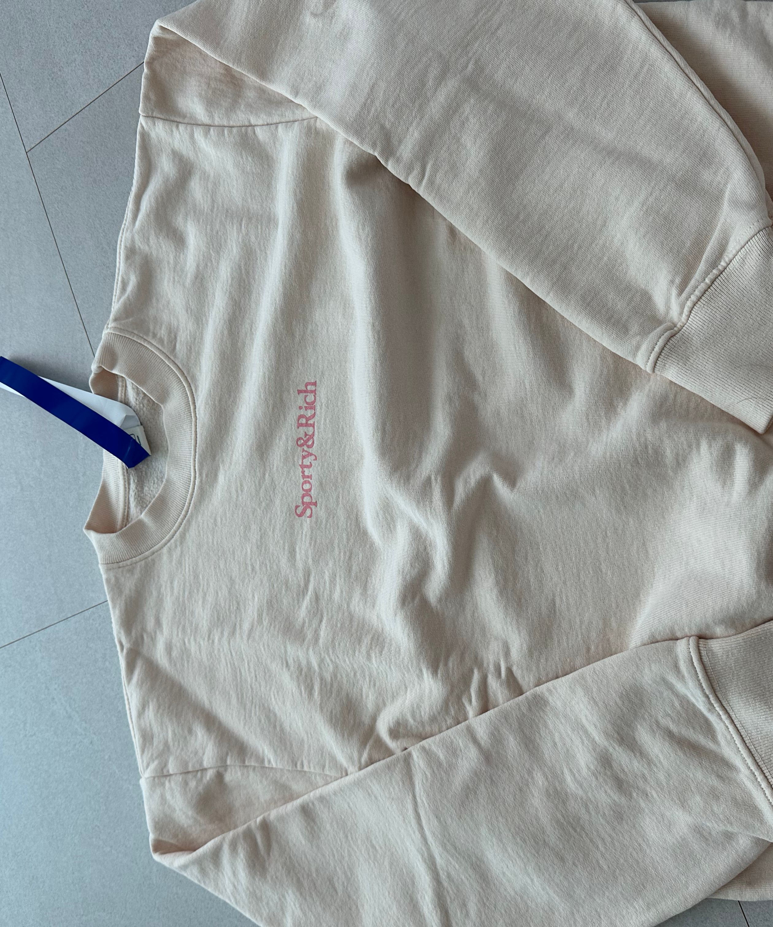 スウェット・トレーナー Sporty & Rich New Health Man to Man Cream Rose CR633CR CR633 Sweatshirts Men – Sporty & Rich