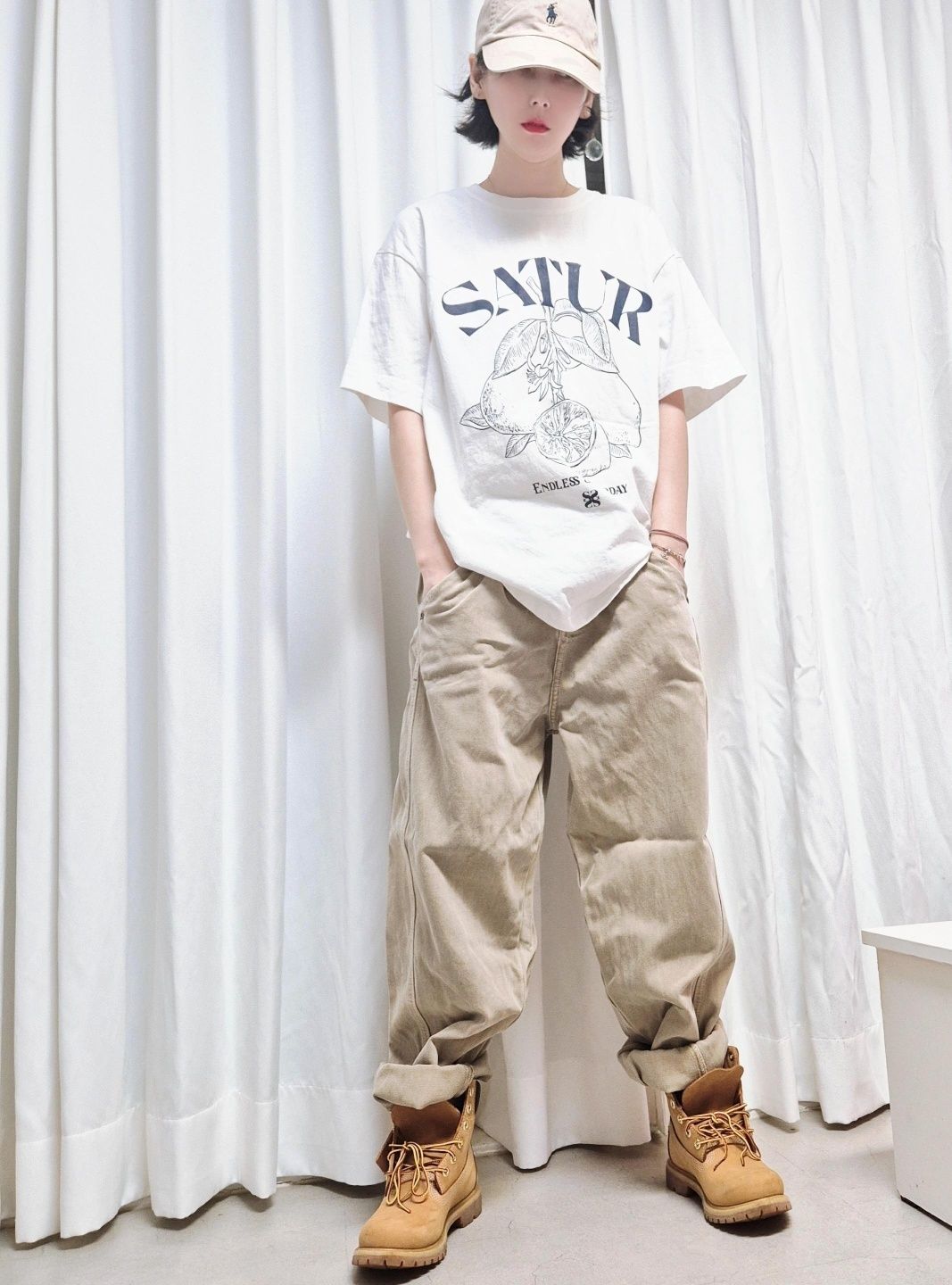 MUSINSA公式 | SATUR Capri Citron Drawing Summer Graphic