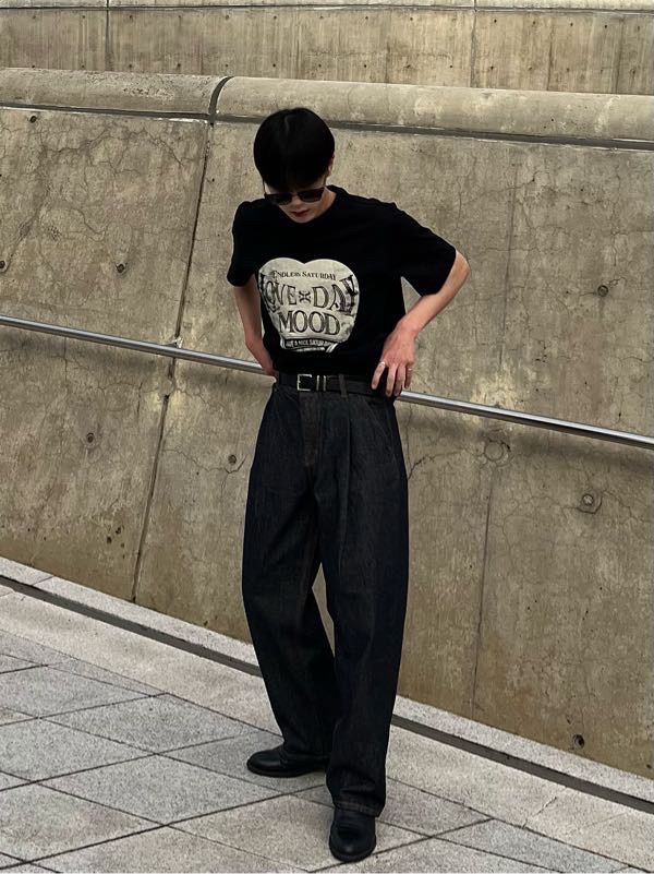 MUSINSA公式 | SATUR Saturday Retro Mood Graphic Short Sleeve